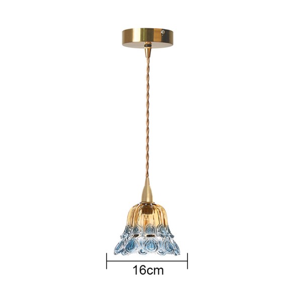 American Country Retro Flower Pendant Light Nostalgic Coffee Bar Clothing Shop Glass Chandelier Indoor Lighting For Home