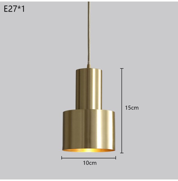 Nordic Minimalist Postmodern Pendant Lighting Coffee Restaurant Bar Hanging Lamp Counter Bedroom Study Bedside Golden Chandelier